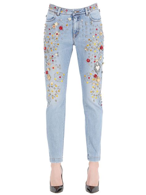 dolce and gabbana embellished jeans.